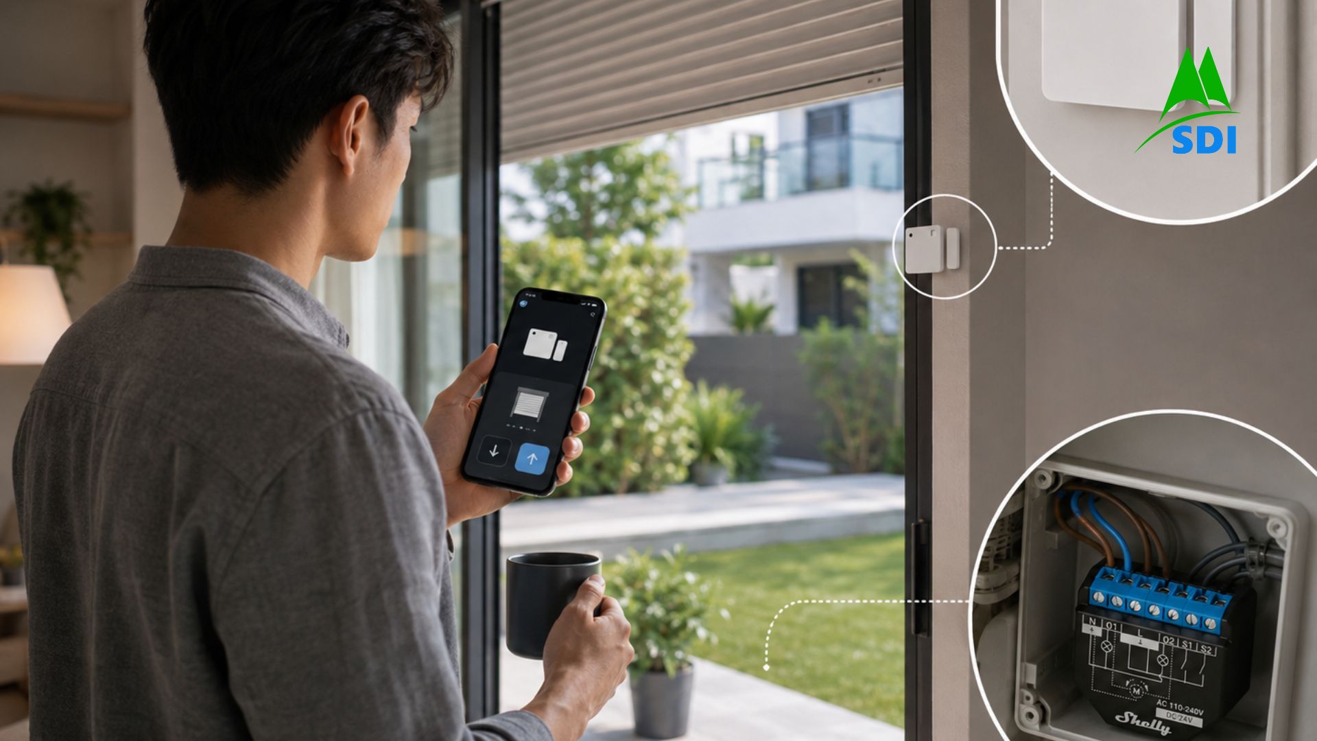 Cảm biến cửa thông minh là phần quan trọng của điều khiển cửa cuốn từ xa