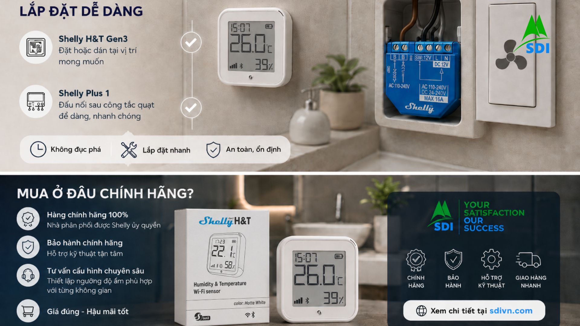 Lắp Đặt Shelly H&T Gen3 Có Khó Không, Mua Ở Đâu Chính Hãng