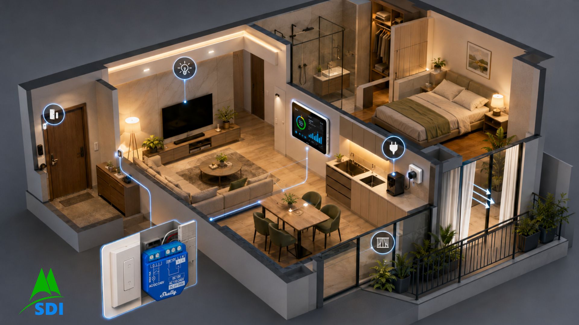 Những ứng dụng thực tế của nhà thông minh Shelly trong căn hộ chung cư