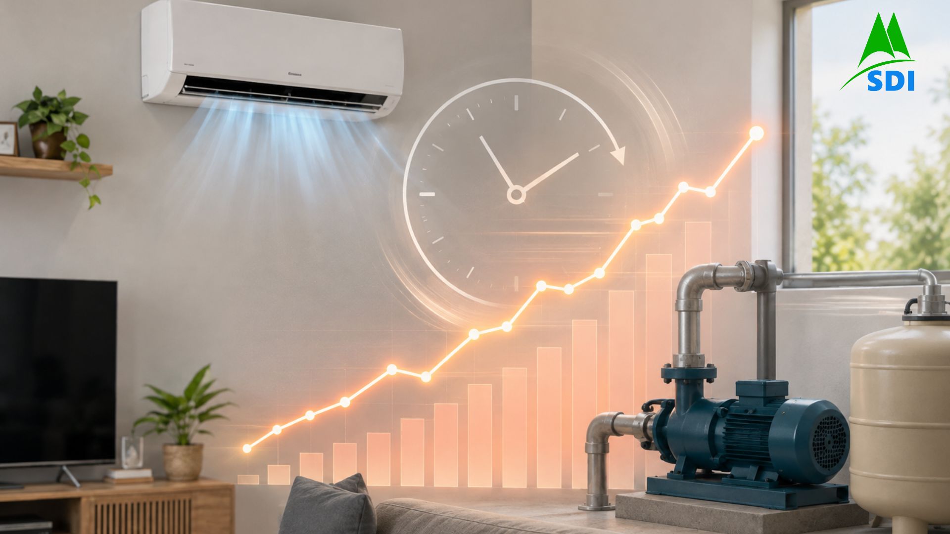 Thiết bị hoạt động quá lâu khiến tiền điện tăng bất thường